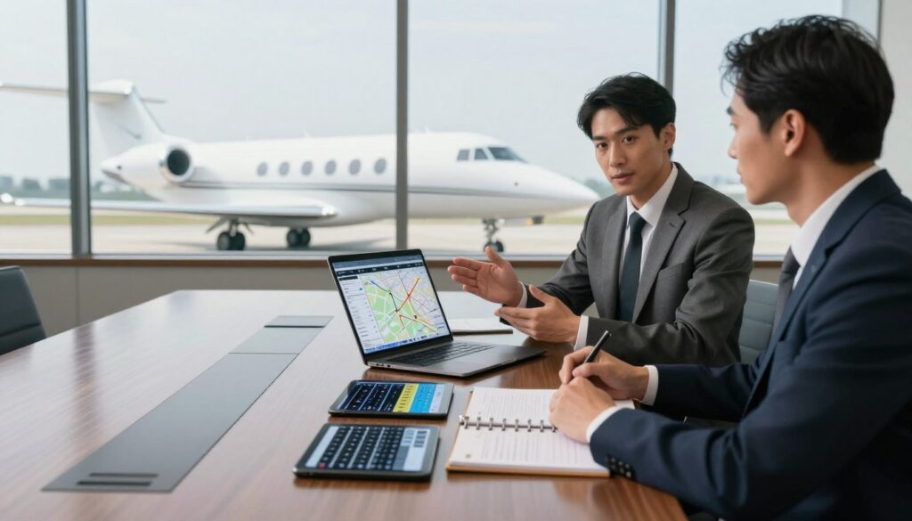 premium private jet service itinerary planning