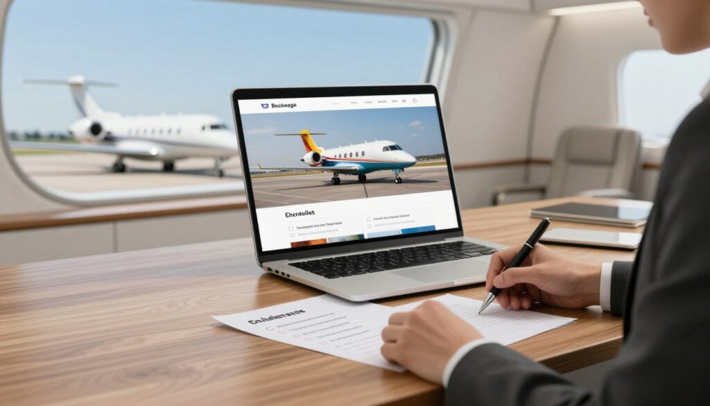 private jet charter brokerage platform checklist