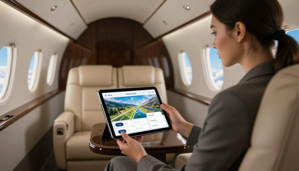 Leveraging technology in private jet booking experience