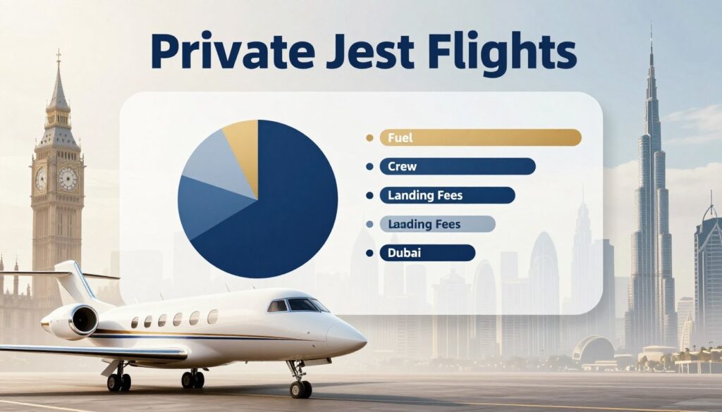 Private jet price breakdown for London to Dubai