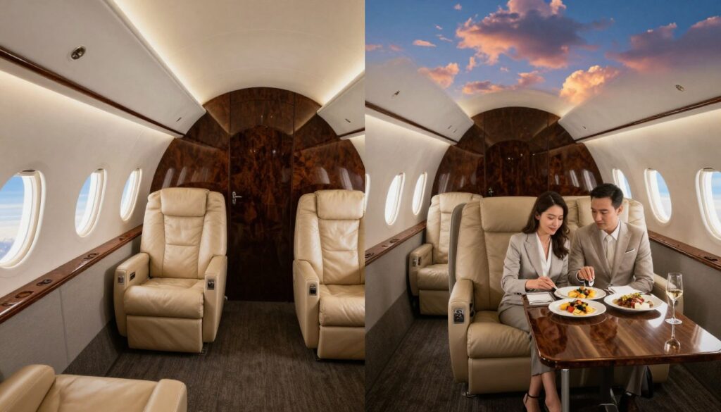 private jet vs first class cost comparison