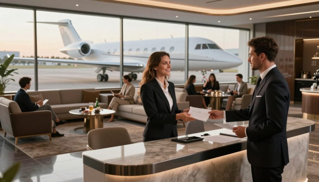 Private Jet Check-in Experience