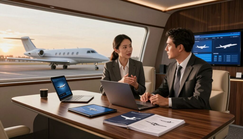 Management tools for private jet referrals