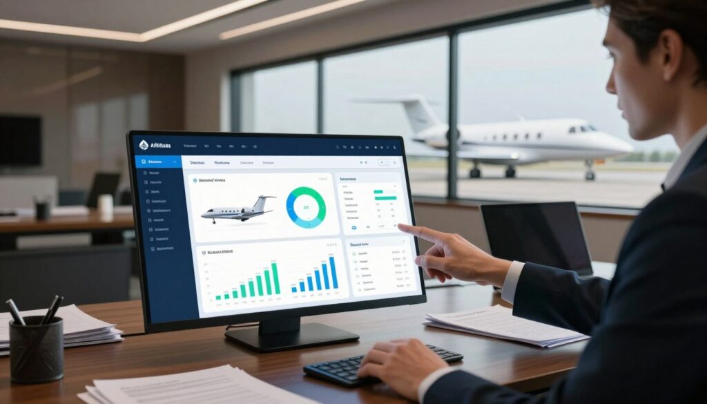 private aviation affiliate dashboard access