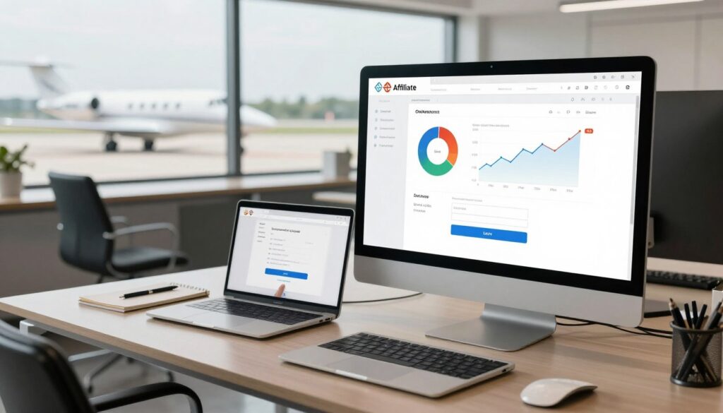 private aviation affiliate dashboard preparation