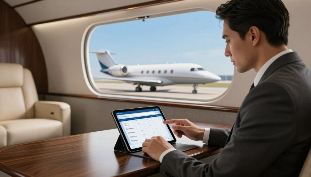 private jet booking process