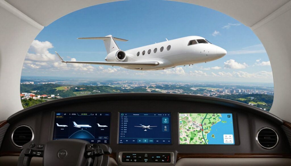 private jet route and aircraft availability