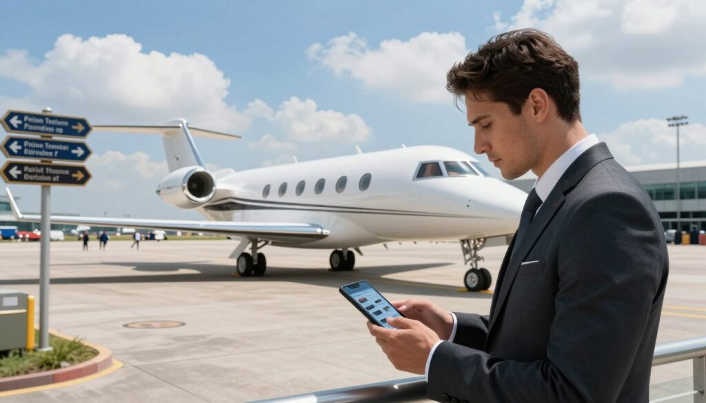 Flexible airport choices for private jet travel