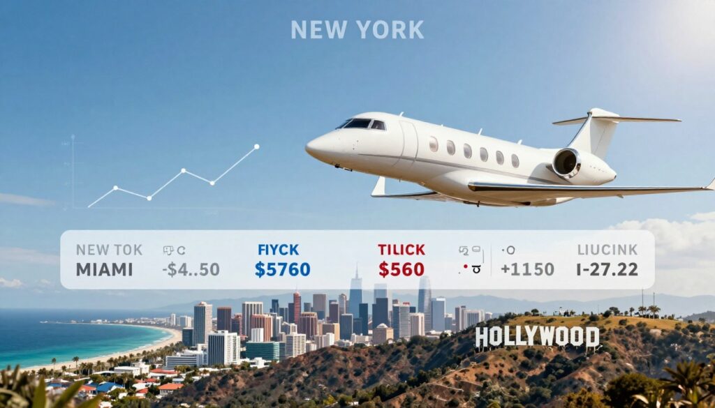 New York Miami and New York Los Angeles charter prices New York Miami and New York Los Angeles charter prices