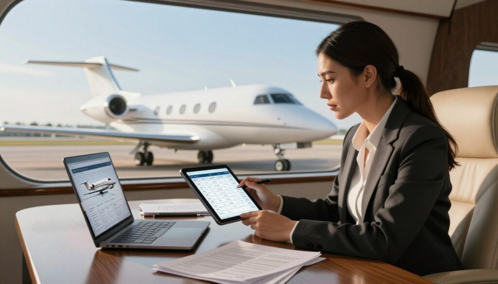 Private jet schedule planning