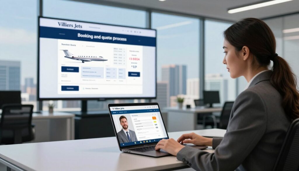 Villiers Jets booking and quote process