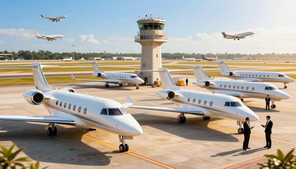 global network of private aircraft