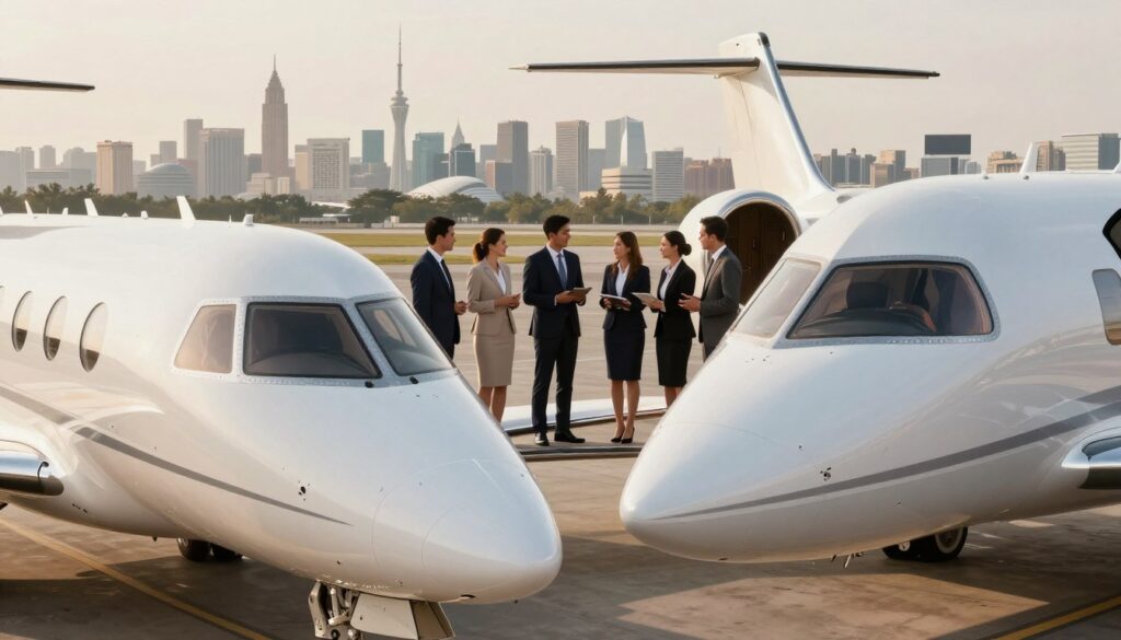global private jet aircraft access