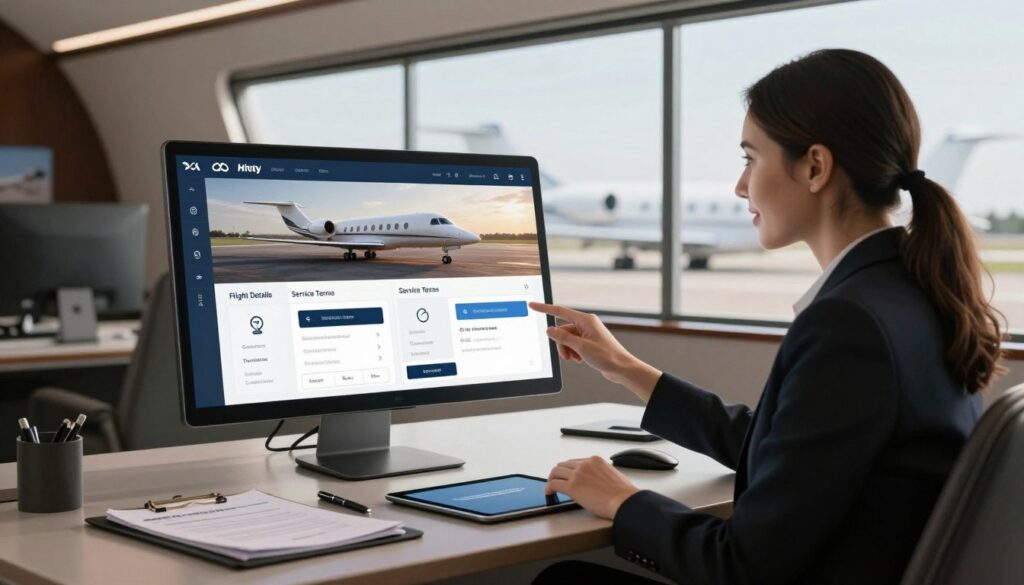 private jet booking terms