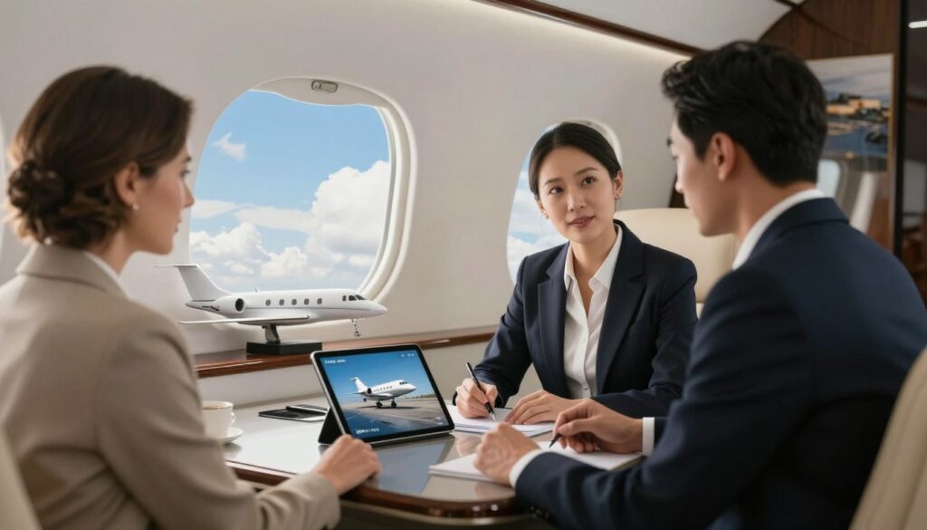 private jet charter booking experience