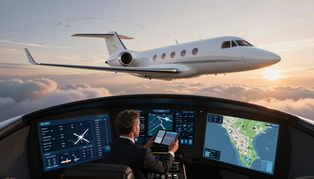 private jet charter route and airport pricing