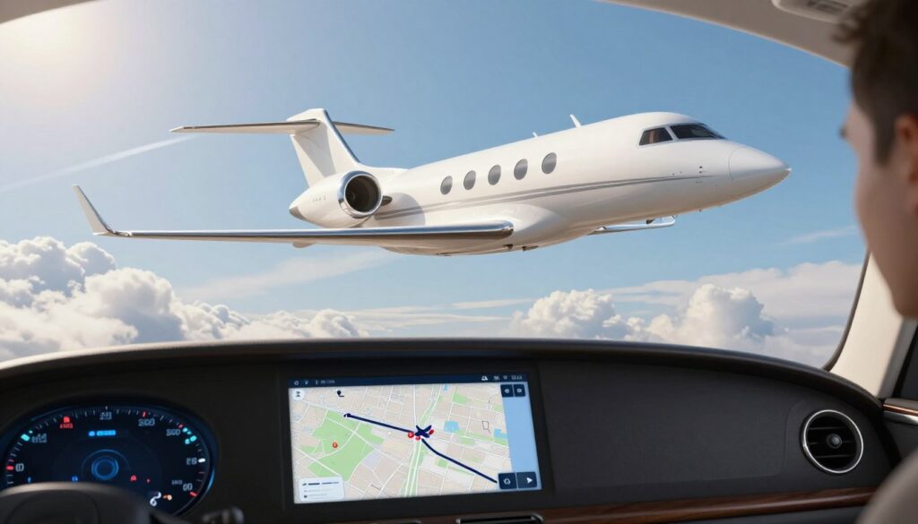 private jet flight route search