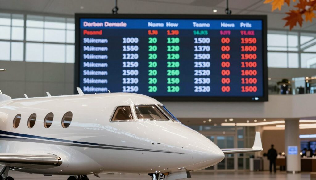 seasonal private jet pricing and aircraft availability