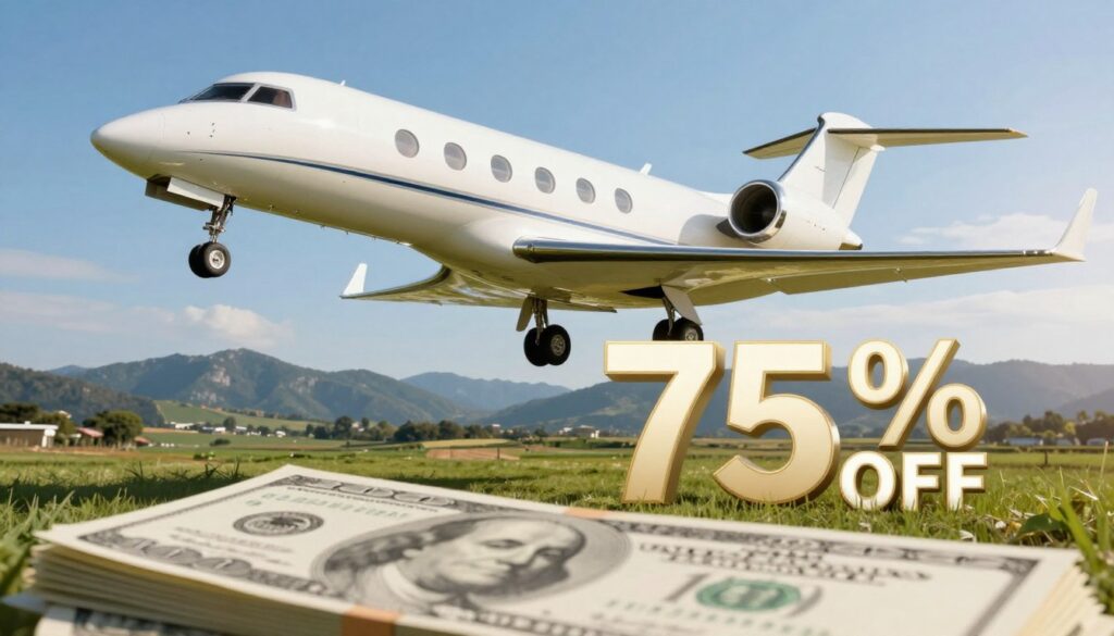 villiers 75% off empty leg flights